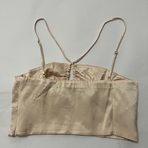 brand new - ZARA satin effect halter crop - size small - Picture 9 of 9